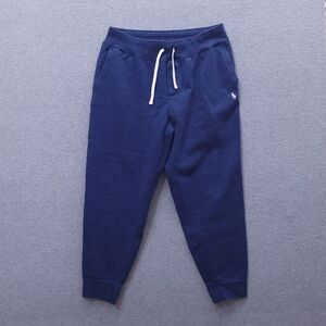 Polo Ralph Lauren Blue Mens Navy Blue Double-Knit Jogger Sweatpants Pony Logo L